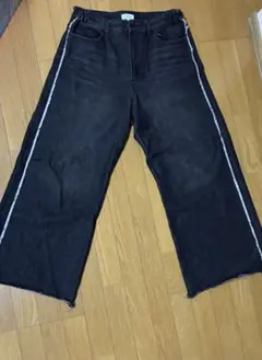 SOCCE グラデーション ワイドデニムパンツ M BLACK - メルカリ