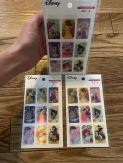 Disney 3Dシール ディズニープリンセス 3枚セット