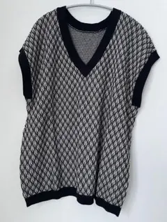 LOWRYS FARM Vネック 半袖ニット Fサイズ