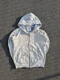 00s old uniqlo 霜降り 短丈 グレー パーカー シティーボーイ