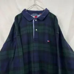 90s tommy hilfiger トミーヒルフィガー 長袖 ポロシャツ