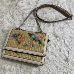未使用級　現行　コーチ　ショルダーバック　クレア クロスボディ・フローラル