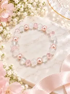 ハンドメイド ビーズブレスレット 2本セット