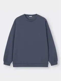 GU ダブルフェイスビッグプルオーバー(長袖) スウェット ネイビー