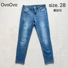 【Ovovo】オーヴォ/裏起毛デニム/ダメージデニム/冬/スキニー/28