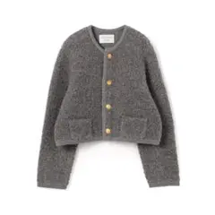 TOMORROWLAND MACPHEEムートン クルーネックカーディガン