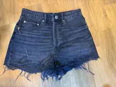 ZARA デニムショートパンツ ブラック EUR38
