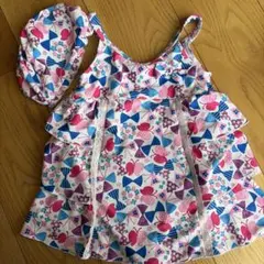 女の子　水着 フリル付き 120