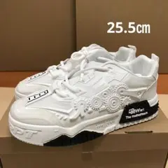 メンズ　厚底スニーカー　25.5㎝　ホワイト