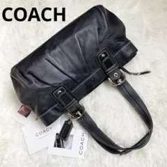 極美品 vintage coach archive プリーテッド ミニボストン