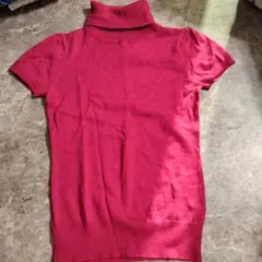 ハイネック 半袖 ニット