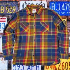 ぺ*ろ様 Levi’s チェック フランネルシャツ XL 長袖 古着