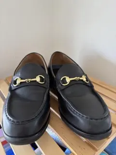 GUCCI グッチ ホースビットローファー 黒 金 40E - メルカリ
