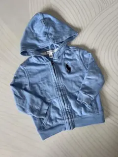 ポロ・ラルフローレン 水色 フード付きパーカー