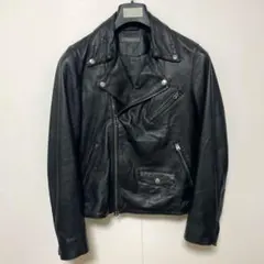 ヒステリックグラマー　ダブルライダースジャケット 羊革　裏地チェック　黒　L ヒステリックグラマー ダブルライダースジャケット 羊革 裏地チェック