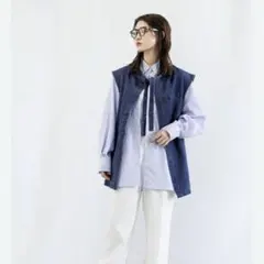 select MOKA ドロストネック デニムベスト