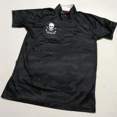 美品M★KISSMARK 迷彩ハーフジップゴルフシャツ