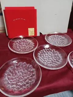 HOYA　LeadCrystal　リードクリスタル　レトロ喫茶　昭和　皿