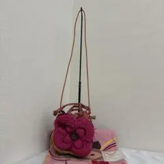 ジャマンピュエッシュ　ハンドバッグ ショルダーバッグ ピンク 花型　no.103