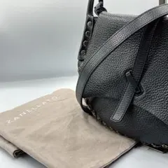 美品⭐️ザネラート　Amina アミナ　ショルダーバッグ 2way 編み込み　黒のサムネイル