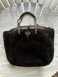 お値下げ　フェラガモ　ダークブラウン　ファートートバッグ