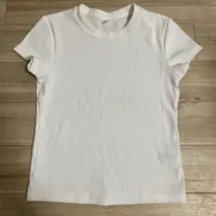 GU リブクルーネックTシャツ ホワイト Mのサムネイル