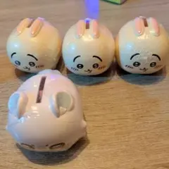 【新品未使用】 ちいかわ　貯金箱　うさぎ×3 モモンガセット 匿名配送