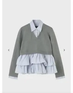 THE TOÉ Tulip Peplum Top トップス ベージュ - メルカリ