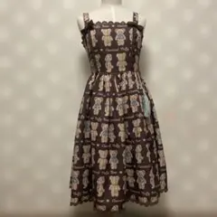 アクシーズファムカワイイ フラッフィベアジャンパースカート ブラウン