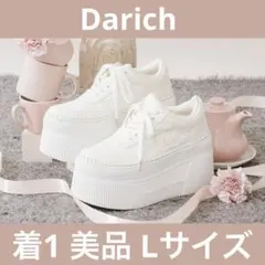 Darich ダーリッチ ホワイト L DDロゴキルティングスニーカー Lサイズのサムネイル