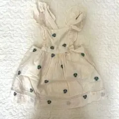 ひ*ん様 ZARA 花柄刺繍 ジャンパースカート 92