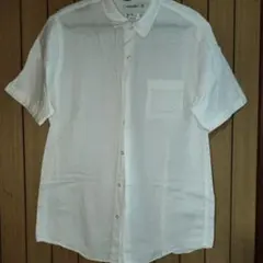 GLOBAL WORK FRENCH LINEN 半袖シャツ ホワイト XLのサムネイル