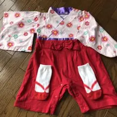 花柄袴ロンパース　足袋靴下セット