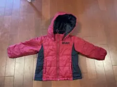 赤と黒のBELIEVEダウンコート