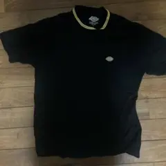 Dickies ブラック ポロシャツ イエロー襟