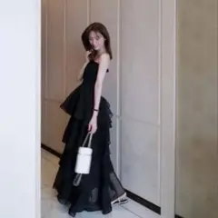 【美品】Maison celon frilly tiered dress