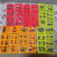 サンリオ　キャラクター蛍光シール 12枚セット