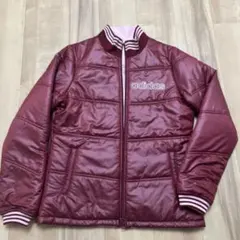 adidas バーガンディ ナイロンジャケット