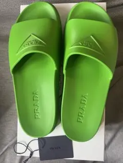 PRADA ラバーサンダル　グリーン サイズ9