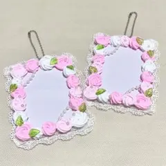 ホイップデコ トレカケース 薔薇 バラ ローズ ピンク キーホルダー