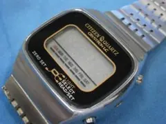 ジャンク　希少　シチズン　クリストロンLC　デジタル　ベルト延長金具付き