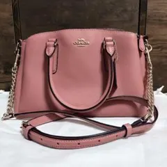COACH コーチ ピンク ショルダーバッグ チェーンバッグ ハンドバッグ