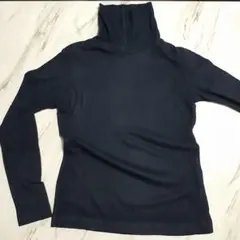 ネイビー タートルネック トップス Mサイズ