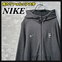 NIKE ナイキ パーカー スウェット メンズ XL フルジップ グレー 古着