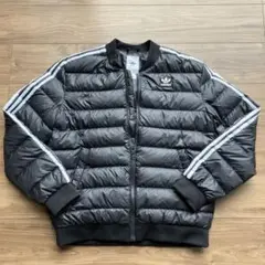 adidas ブラック ダウンジャケット Ｌ　MA-1