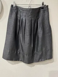 フレアスカート ダークグレー サイズ40 ベルト付