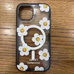 【iPhone13用】CASETiFY 花とスマイルマークのiPhoneケース