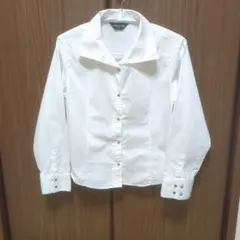 COMME CA ISM ホワイト長袖シャツ 130