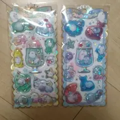 新品 キラキラウォーターインシール　シマエナガ　ウォーターシール 2個セット