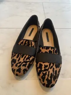 ZARA ヒョウ柄 フラットシューズ